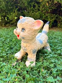 Pupazzo gatto in gomma Ledra Plastic anni 60