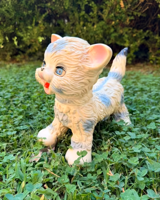 Pupazzo gatto in gomma Ledra Plastic anni 60