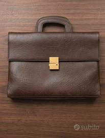 Valigetta Ventiquattrore Vintage in Pelle Marrone