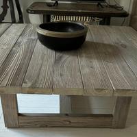 tavolo in legno stagionato da interni/esterni