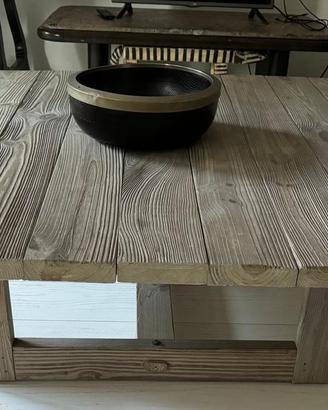 tavolo in legno stagionato da interni/esterni