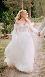 Splendido abito da sposa Tg. 42/44, con corsetto