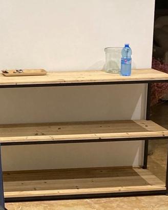 Consolle in legno e ferro