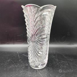 VASO CRISTALLO BORDO SMERLATO