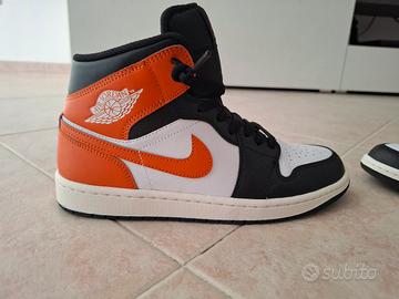 Nike Air Jordan 1 Mid arancione/nero/bianco 42.5