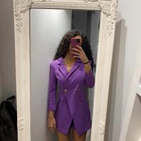 Blazer lungo a pantaloncino viola rinascimento