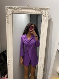 Blazer lungo a pantaloncino viola rinascimento
