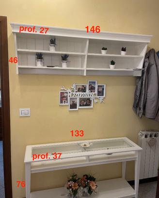 MOBILE INGRESSO BIANCO SHABBY CHIC