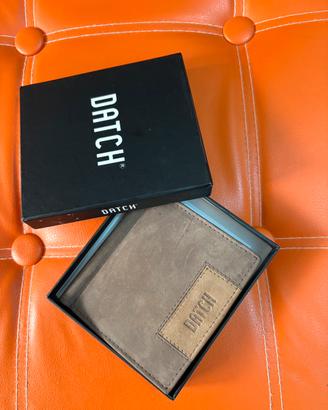 Portafoglio uomo Datch pelle scamosciata marrone