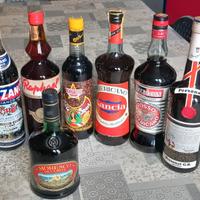 bottiglie liquori anni 60