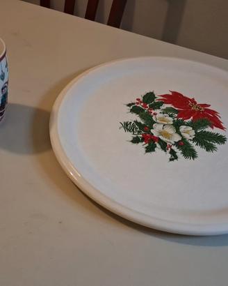 Piatto Natalizio da Torta + Tazza Mug Natalizia
