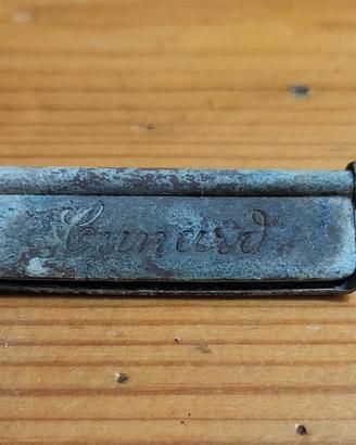Fibbia vintage rara con scritta, da collezione