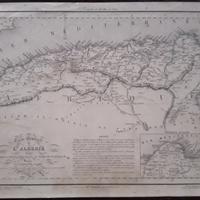 Carta geografica originale dell'Ottocento 