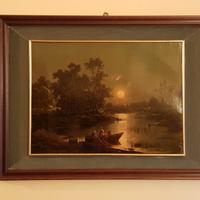 Coppia di quadri antichi olio su tela