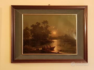 Coppia di quadri antichi olio su tela