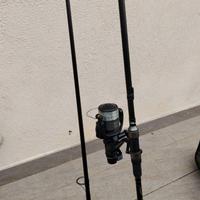 Canne k karp hurugon con mulinelli Shimano 8000