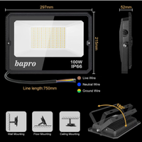 Faretto led 100W interno/esterno