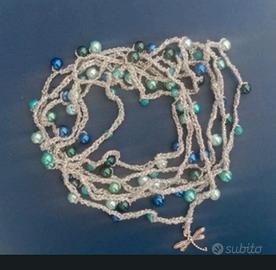 collana multifilo uncinetto 