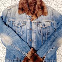 Giubbotto Levi’s artigianale con Visone