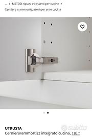 UTRUSTA cerniera/ammortizz. integrato cucina 110°