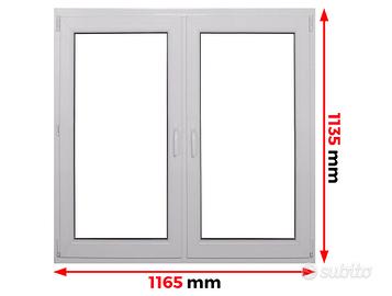 Finestra di plastica PVC Bianca 1165x1135mm