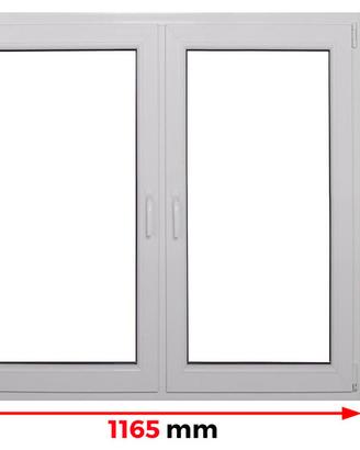 Finestra di plastica PVC Bianca 1165x1135mm