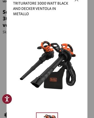 Soffiatore aspiratore foglie black & decker