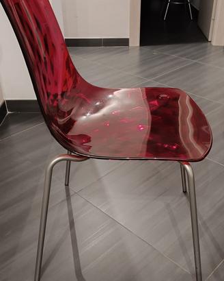 Coppia sedie Calligaris rosse