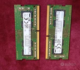 RAM Samsung 8 gb (2x4) DDR4 SODIMM 2PC4- 2666V lap