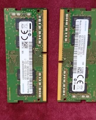 RAM Samsung 8 gb (2x4) DDR4 SODIMM 2PC4- 2666V lap