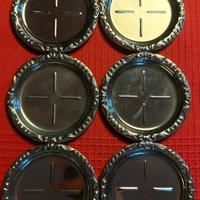 Set da 6 sottobicchieri in acciaio inox