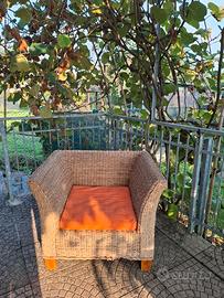 Poltrona in rattan comoda e dal design naturale