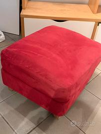 Pouf colore rosso bordeaux