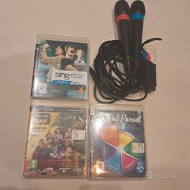 Lotto 3 giochi Ps3 quiz e SingStar con Microfoni 