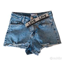 Shorts jeans bambina 10 anni "Pink Rabbit"