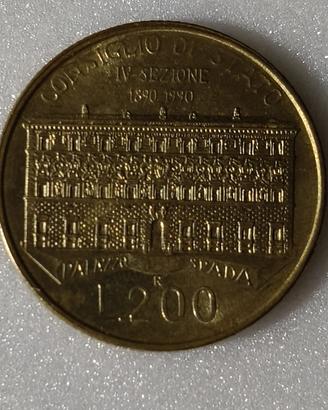 Moneta 200 lire Consiglio di Stato