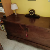 Cassapanca di castagno fine 800