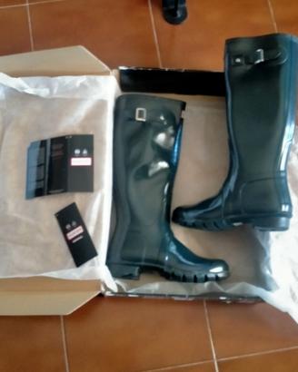 STIVALI HUNTER ORIGINAL TALL GLOSS blue navy n 38