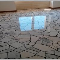 Palladiana marmo Bianco Carrara