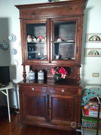 Antica Vetrina / Credenza in legno massello