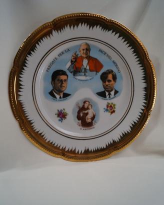 piatto decorativo commemorativo Papa Giovanni XXII