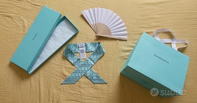 🩵 Tiffany & Co. Silk Scarf + Fan Set 🩵
