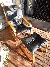 Poltrona poang in pelle