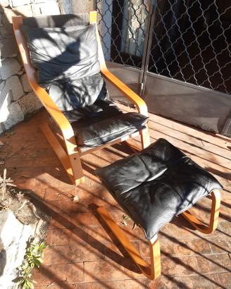 Poltrona poang in pelle