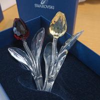 Due Tulipani giallo e rosso Swarovski 