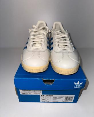 Adidas Gazelle Ivory / blue NUOVE con scatola T39
