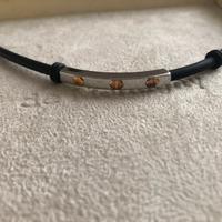 Bracciale in acciaio e caucciù