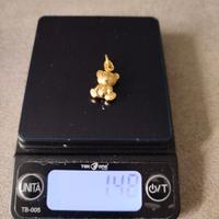 ciondolo orsetto in oro giallo 18 kt 750 