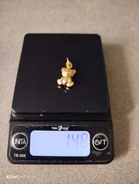 ciondolo orsetto in oro giallo 18 kt 750 