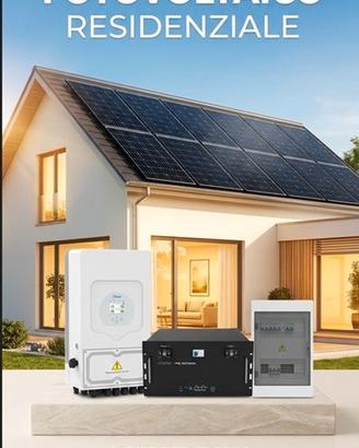 Kit Deye 6kW +Pannelli 465W+batteria 9.6kW+Quadri
